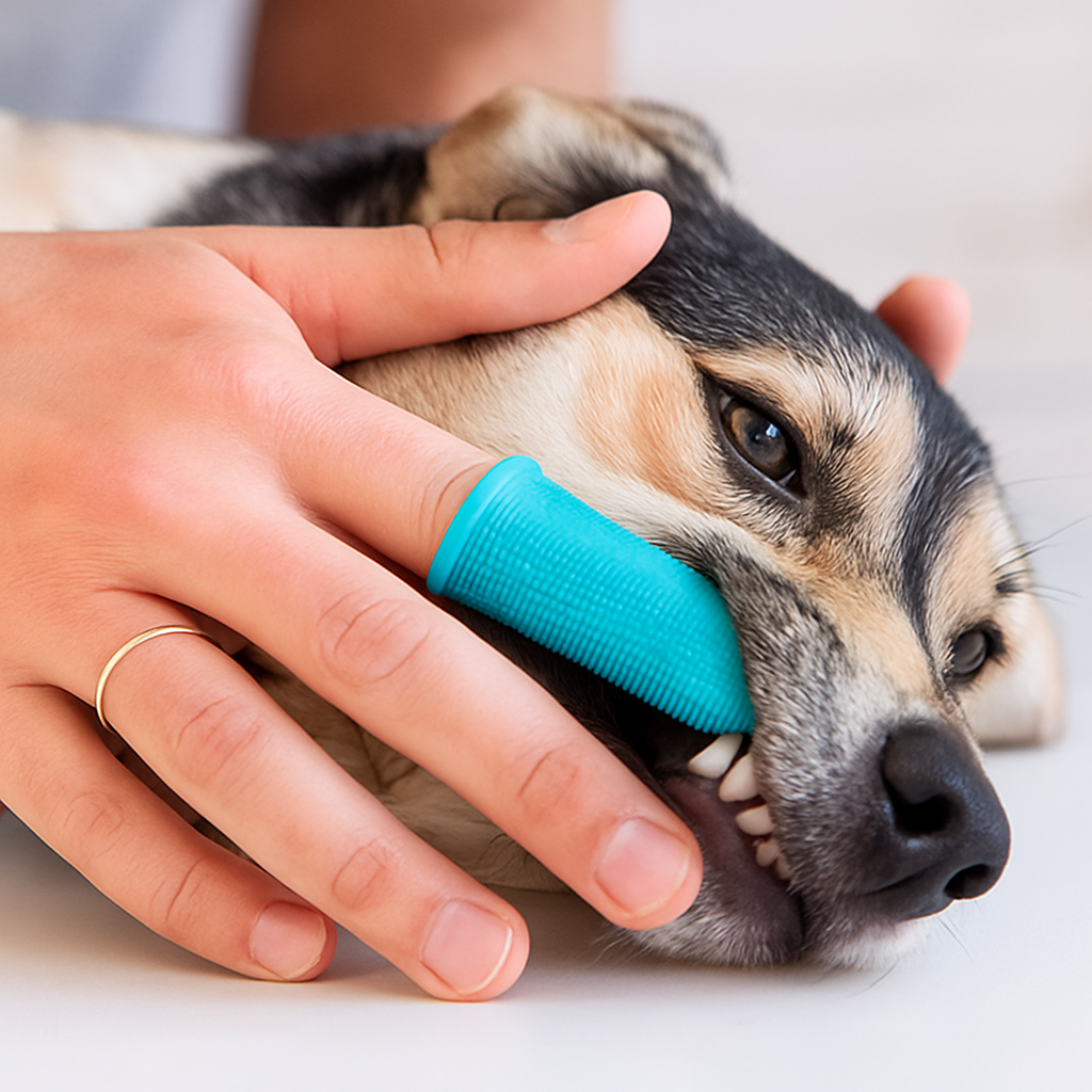 Pearlixor Dog Finger Toothbrush – Soft Silicone Pet Dental Cleaner for Tartar, Plaque & Fresh Breath