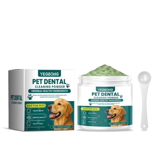 Pearlixor Dog Teeth Cleaning Powder – Natural Tartar Remover & Breath Freshener for Dogs